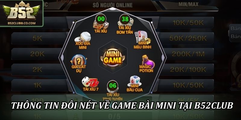 Game Bài Mini Tại B52club: Giải Trí Nhanh, Thắng Cực Đã 1 Thông tin đôi nét về game bài mini tại B52club